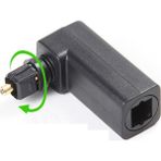 Alfais 4440 Fiber Optik Toslink M/F Dijital 90 Derece Dirsek L Çevirici Dönüştür Adaptör