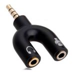 Alfais 4456 3.5 mm Kulaklık Mikrofon Ayırıcı Çoklayıcı Adaptör Analog Bağlantı ile Uyumlu