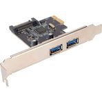 Alfais 4459 PCi-E Express USB 3.0 2 Port Molex Sata Çoklayıcı Çoğaltıcı HUB