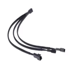 Alfais 4597 Sata Power To Fan Çevirici 3 Port Y Pin PWM Çoklayıcı Splitter Fan Kablosu