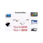 Alfais 4674 Vga To HDMI Çevirici Dönüştürücü Adaptör Kablosu