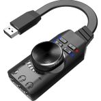 Alfais 4677 USB Harici Ses Kartı 7.1 Kanal Ses Çıkışı ile Plextone Gs3 Oyun Destekli