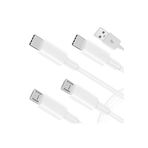 Alfais 4758 4 in 1 Şarj Kablosu 2x Type-C 2x Micro USB Çoklayıcı 1 Metre