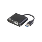 Alfais 4769 USB 3.0 To HDMI VGA 1080P Monitör Genişletici Çevirici Dönüştürücü Adaptör