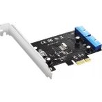 Alfais 4817 PCI Express USB 3.0 2 Port 19 20 Pin Çoklayıcı Kart