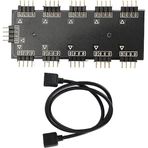 Alfais 4848 RGB Led Fan Şerit Hub Splitter 10 Port 12 4 Pin Kablo Çoklayıcı