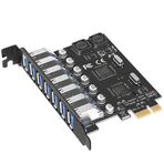 Alfais 4899 Pci-e Express 7 Port Usb 3.0 Kart Hub Çoklayıcı Çoğaltıcı