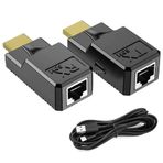 Alfais 4952 Hdmi Rj45 Cat5 6 Extender Uzatıcı Güç Destekli Uzatma Aparatı Adaptör