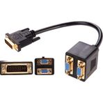 Alfais 4972 DVI to 2X VGA Çevirici Çoklayıcı Splitter Kablosu