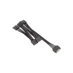 Alfais 4977 Molex Sata To 5x Power 15 Pin Hard Disk HDD Güç Çoklayıcı Kablo