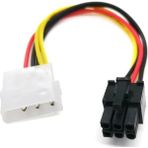 Alfais 4978 Molex 4 Pin 6 Pin PCi-E Dönüştürücü Ekran Kartı Power Güç Kablosu