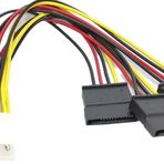 Alfais 4985 3 Port IDE Molex Sata Power HDD 4 Pin Kasa İçi Güç Kablosu