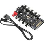Alfais 4988 10 Port Fan Power Sata Güç Switch PWM Çoklayıcı
