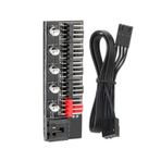 Alfais 4989 Fan Çoklayıcı 5 Port Y PWM Splitter 4 Pin Hub CPU Kablo Çoğaltıcı