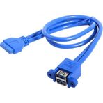 Alfais 4993 Usb 3.0 19 20 Pin Dişi To 2X Anakart Panel Tipi Kablo