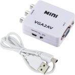 Alfais 5004 VGA To Av 3 RCA 1080P Video 3.5 mm Destekli Çevirici Dönüştürücü Adaptör