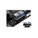 Alfais 5047 USB 3.0 19 20 Pin Dişi to 2X Kasa İçi Anakart Çoklayıcı Adaptör