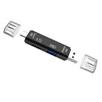 Alfais 5068 OTG 3 in 1 Type-C ve Micro Usb TF Çevirici Dönüştürücü Kart Okuyucu