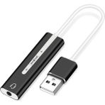Alfais 5072 7.1 USB Harici Ses Kartı 3.5mm Dönüştürücü Özellikli Siyah Renkli