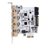 Alfais 5085 Pci-E Express To USB 3.0 Type C Hub 5 Port Çoklayıcı Kart