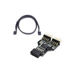 Alfais 5089 9 Pin Anakart Usb Rgb Bluetooth Başlık Uzatma kablosu Çoklayıcı Çevirici