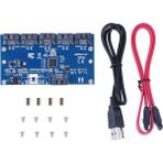 Alfais 5136 1 to 5 Sata Port 4 Çoklu Hub Çoklayıcı Switch Adaptör Splitter Kart Çevirici
