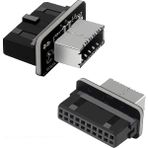 Alfais 5209 Type-E to USB 3.0 19 PIN Anakart Dişi Erkek Çevirici Dönüştürücü Adaptör