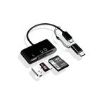 Alfais 5256 Type-C Micro USB 3 in 1 SD Microsd Kart Okuyucu OTG Çevirici Kablosu