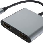 Alfais 5257 Type C HDMI 4K 60 hz Splitter Switch Ekran Monitör Çoğaltıcı Çoklayıcı
