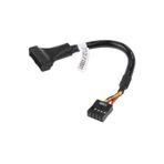 Alfais AL-4584 9 Pin USB 2.0 Dişi 19 Pin USB 3.0 Erkek Çevirici Dönüştürücü Adaptör Kablosu