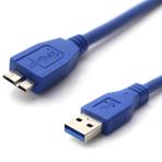 Alfais Al-4621 0.5 Metre USB 3.0 HDD Harddisk Kablo Ara Bağlantı Micro Veri Taşınabilir Disk Kablosu, Mavi