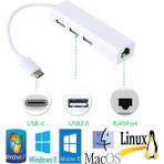 Alfais AL-4693 USB 3.1 Type C Hub Ethernet Çevirici Dönüştürücü Adaptör
