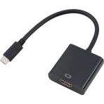 Alfais Type-C USB 3.1 HDMI Çevirici Adaptör Hızlı Veri Aktarımı 15 cm Siyah