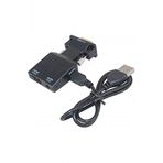 Alfais Vga To Hdmi Görüntü Ses Çevirici Dönüştürücü Aktif Güç Girişli