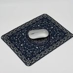 Alfalink Halı Kilim Desenli Mousepad Renkli Kaymaz Kauçuk Taban 32X24CM Oyuncu/ofis Uyumlu - Lacivert