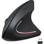 Alfalink Kablosuz Ergonomik Dikey Mouse 800/1200/1600 Dpı - Siyah