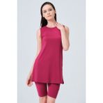 Alfasa Basic Sıfır Kol Tesettür Mayo - Vişne - 2XL