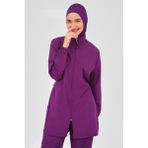 Alfasa Basic Tesettür Mayo - Patlıcan Moru - 2XL