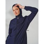 Alfasa Water Uzun Battal Tesettür Mayo - Lacivert - 4XL
