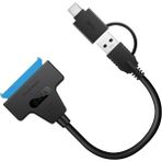 Alfatech 2in1 USB 3.0 Type-C → 2.5” Sata HDD / SSD Çevirici Dönüştürücü Adaptör - 0 - Siyah
