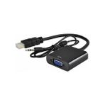 Alfatech HDMI To VGA Monitor Ses Destekli Çevirici Dönüştürücü Adaptör - 0 - Siyah