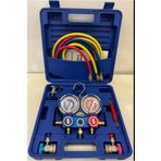 ALFERO 2'li Manifold Seti (ÇANTALI) - Otomotiv Için 1.5m Hortumlu R134 A R22 R404 A R410 A Gaz