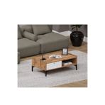 Alfimo Mobilya ODION ORTA SEHPA -MODERN CEVİZ&BEYAZ RENK SALON SEHPASI AFM161