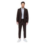 Alfredo Erkek Kahve İlkbahar-Yaz Slim Fit 2'li Takım Elbise Kahverengi 48/6