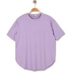 Alg KADIN OVERSIZE SALAŞ TİŞÖRT - KOL VE ETEK UCU DİKİŞSİZ SOFT KUMAŞ - Lila