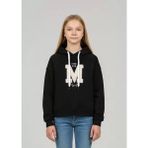 Alg KIZ ÇOCUK 3 İPLİK ŞARDONLU SÜZENE NAKIŞ İŞLEMELİ SWEATSHIRT (Bir Beden Büyük Önerilir) - 001-Siyah - 14 Yaş
