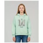 Alg KIZ ÇOCUK 3 İPLİK ŞARDONLU SÜZENE NAKIŞ İŞLEMELİ SWEATSHIRT (Bir Beden Büyük Önerilir) - Mint - 17 Yaş