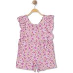 Alg Kız Çocuk Yazlık Şortlu Tulum - Pamuklu Soft Kumaş - 3 Yaş - Lila
