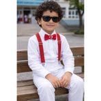 Algitsin O L A Çocuk Pantolon Askı+Papyon Seti+1-12 Yaş