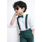 Algitsin O L A Çocuk Pantolon Askısı+Papyon Seti +Esnek 1-12 Yaş
